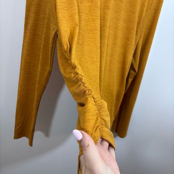 CALIA Women's Tissue Texture Long Sleeve Golf Crew NEW Size XL Golden Warmth - Picture 8 of 15